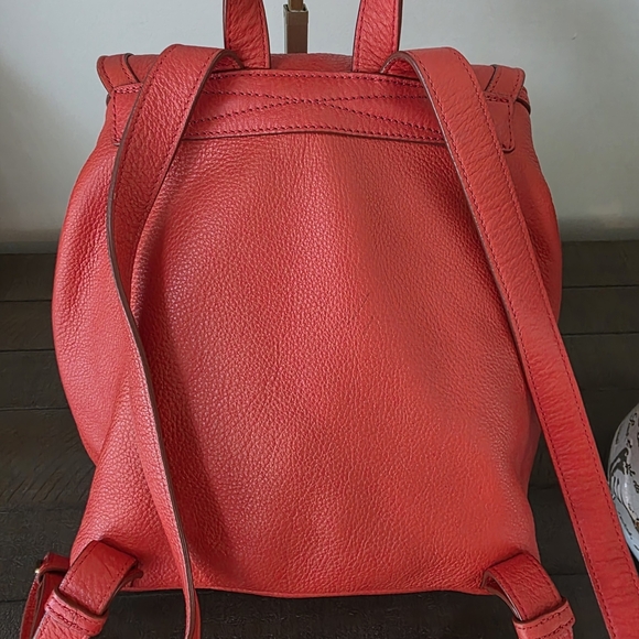 Marc By Marc Jacobs Cinch Backpack Burnt Orange Pebble Grain Leather - Picture 2 of 11